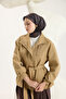 Patterned Twill Scarf Prime Brown - 5