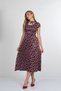 Women's Summer Burgundy Carla Bow Collar Detailed Maxi Dress 50402 - 2