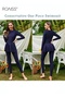 One-Piece Women's Conservative Swimsuit Set Muslim Ruffled Hem Swimsuit Long-Sleeved Trousers Ladies - 5