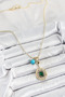 Serenay Necklace with Golden Brass Zircon for Elegant Woman