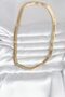 45cm Golden Brass Thick Flat Snake Chain Women's Necklace for Elegant Necks