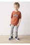 Winter Season Boys' Long Sleeve Embossed Print Tshirt - Tile - 2