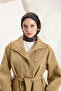 Patterned Twill Scarf Prime Brown - 2