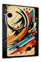 Colorful Retro Frame Abstract Metal Wall Art