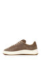 Men's Beige Lace-Up Thick Soled Suede Leather Sneaker Wm710014Ds - 3