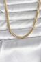 45cm Golden Brass Flat Snake Chain Women's Necklace for Elegant Necks - 2