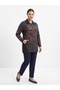 Plaid Rose Piqué Patterned Steel Knitted Women's Knitwear Coat - 2