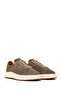 Men's Beige Lace-Up Thick Soled Suede Leather Sneaker Wm710014Ds - 2