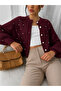 Women's Pearl Stone Detailed Knitwear Cardigan with Special Buttons and Balloon Sleeves, Stylish and Elegant Cardigan - 4