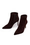 Women's Brown Zippered Thin Heeled Suede Leather Boots 25Wfd102310 - 3