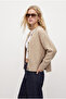 Women's New Keep Soft Textured Soft Mink Basic Knitwear Cardigan with Side Slits - 3