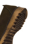 Men's Khaki Lace-Up Nubuck Leather Casual Shoes Wm822005Dn - 8