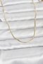 60cm Golden Brass Thin Square Chain Women's Necklace for Elegant Necks - 2