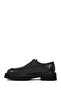 Men's Black Lace-Up Thick-Soled Leather Casual Shoes Wm802002Dv - 3