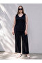 Vizyon New Season Black Plus Size V-Neck Women's Undershirt - 2