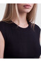 Peak New Season Black Crew Neck Color Blocked Belted Dress - 3
