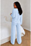 Women's Long sleeve Soft Pajama Set with Brushed Fabric – Relaxed Fit , Crew Neck, Top Bottom Set - 2