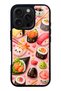 iPhone 16 Pro Sushi Love Club Design Glossy Phone Case