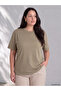 Vizyon New Season Khaki Modal Blend Women's T-Shirt