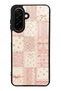Samsung A26 Glossy Phone Case with Pink Lace Patchwork Design