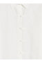 Vizyon New Season White Decorated Buttoned Poplin Women's Shirt - 7