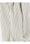 Lcw Studio Ecru Double-Breasted Collar Tie Striped Women's Shirt - 8
