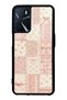 Oppo A16 Glossy Phone Case with Pink Lace Patchwork Design