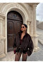Brown Fox Bomber Coat