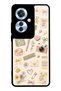Oppo Reno 11F Glossy Phone Case with Floral Study Notes Design