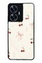 Realme C55 Glossy Phone Case with Cherry Pearl Lace Design