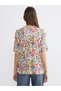 Peak New Season Pink Crew Neck Floral Women's T-Shirt - 4