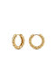 Steel Twist Hoop Earrings