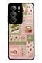 حافظة هاتف لامعة بتصميم Realme C75 Matcha Berry Quilt