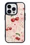 iPhone 14 Pro Glossy Phone Case with Cherry Love Letters Design