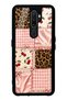 Oppo A5 2020 Glossy Phone Case with Cherry Leopard Patchwork Design