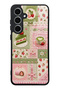 Samsung S24 Fe Matcha Berry Quilt Design Glossy Phone Case