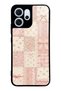 Oppo Reno 14F Glossy Phone Case with Pink Lace Patchwork Design