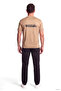Men's Short Sleeve Crew Neck Regular Fit Beige T-Shirt - 3