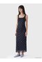 Xside Black Square Neck Polka Dot Bodycon Dress - 2