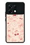 Xiaomi Poco X6 Pro Glossy Phone Case with Cherry Coquette Toile Design