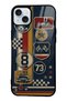 iPhone 15 Plus Old School Racing Design Glossy Phone Case