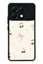Xiaomi Poco X6 Pro Glossy Phone Case with Cherry Pearl Lace Design