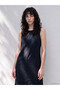 Özmarka New Season Black Modal Blend Women's Dress - 2