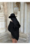 Black Ruffled Soft Asymmetrical Knitwear - 3