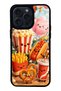 iPhone 14 Pro Max Glossy Phone Case with Fun Food Party Design