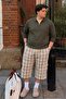 Men's Large Size Casual Khaki Winter Sweatshirt - 5