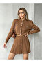 Dgn's Rosalinda Franche Gold Button Cardigan-Skirt Knit Set Night Star - 3