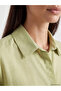Green 100% Cotton Women's Shirt Tunic - 4