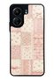 Xiaomi Redmi 13C Glossy Phone Case with Pink Lace Patchwork Design