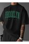 Men's Brooklyn Printed Oversize 100% Cotton Short Sleeve Casual Basic T-Shirt